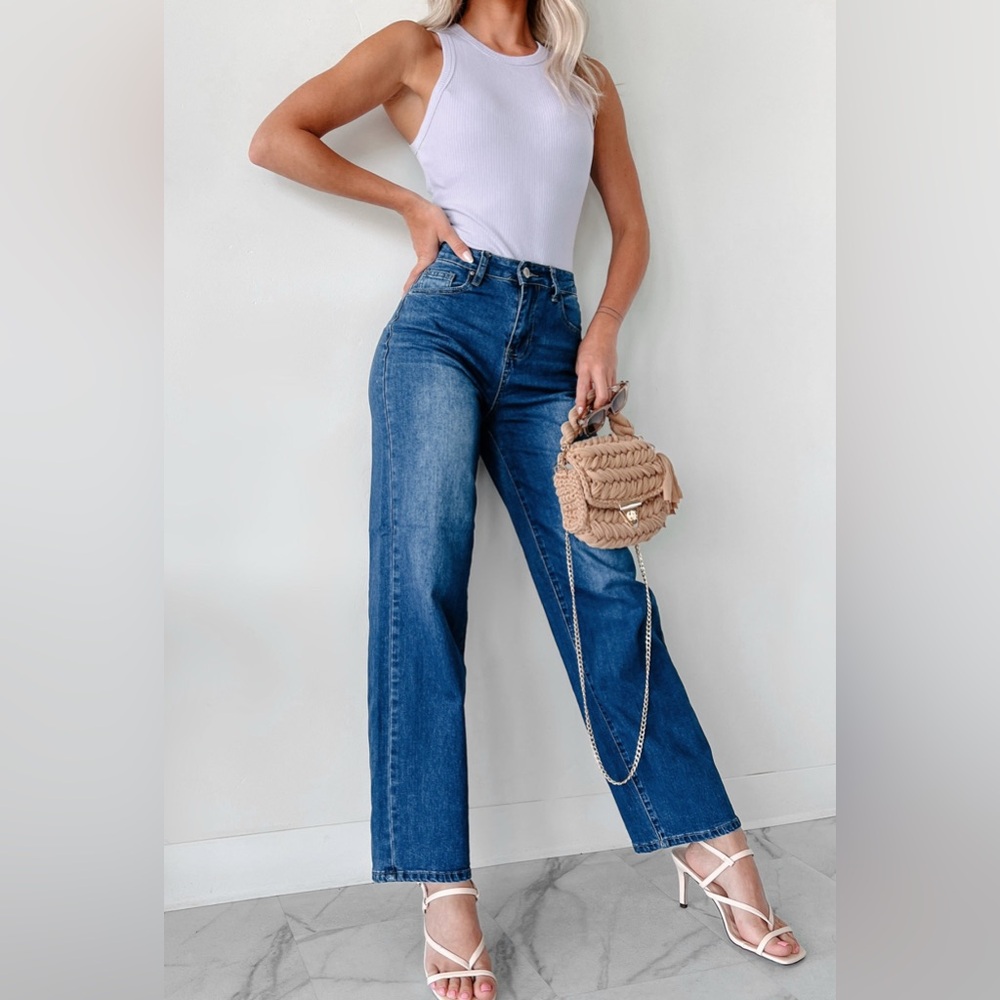 Nanamacs Enzo High Rise wide leg jeans